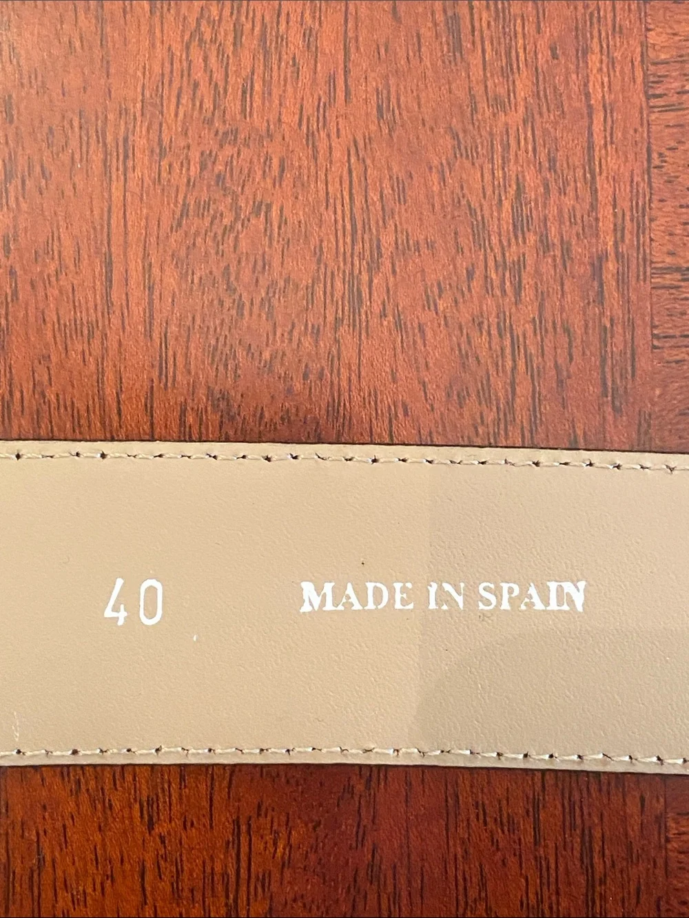 Mezlan Brown Leather Belt  w/ Perforated Brogue Edge Made in Spain Size 40
